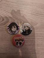 Set van 3 Danganronpa buttons, Ophalen of Verzenden, Zo goed als nieuw, Figuurtje, Button