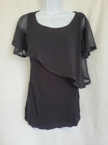 Zwart damesshirt, apart model mt 36 merk Zigga beschikbaar voor biedingen