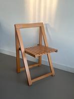 Vintage Aldo Jacober Trieste klapstoel Alberto Bazzani hout, Ophalen, Gebruikt, Bruin, Vintage retro design