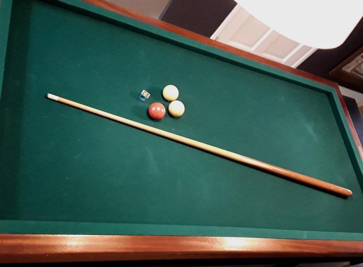 Te koop: Mooi tafel biljart HEEMSKERK, ballen/krijt & 1 keu!, Sport en Fitness, Biljarten en Poolen, Gebruikt, Biljarttafel, Ophalen