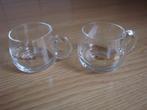 Twee glazen espresso kopjes Cafe Oriental - als nieuw, Ophalen of Verzenden, Overige stijlen, Kop(pen) en/of Schotel(s), Glas