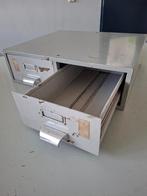 metalen archiefladen ladeblok vintage industrieel design, Antiek en Kunst, Ophalen of Verzenden