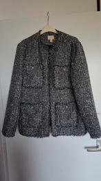 H&M Zilveren tweed Colbert - Maat M, Maat 38/40 (M), H&M, Overige kleuren, Ophalen of Verzenden