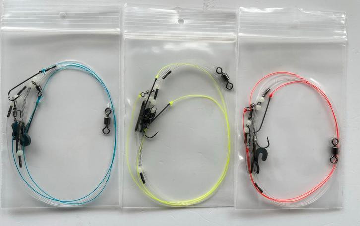 2-haaks geclipte verwerp onderlijnen (5st) SCHAR WIJTING, Watersport en Boten, Hengelsport | Zeevissen, Nieuw, Haak, Ophalen of Verzenden