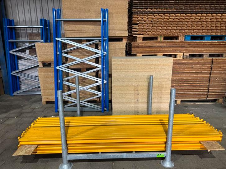 8,3m Jungheinrich-Esmena legbordstelling Nieuwstaat!, Zakelijke goederen, Kantoor en Winkelinrichting | Magazijn, Stelling en Opslag