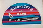 Sticker KLM Boeing 747 B., Verzamelen, Ophalen of Verzenden, Zo goed als nieuw, Kaart, Foto of Prent