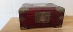 Mooi oud sieraden kistje mahonie, Antiek en Kunst, Ophalen of Verzenden