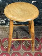 Prachtige vintage antieke kruk keukenkruk sober stoer, Ophalen, Gebruikt, Hout