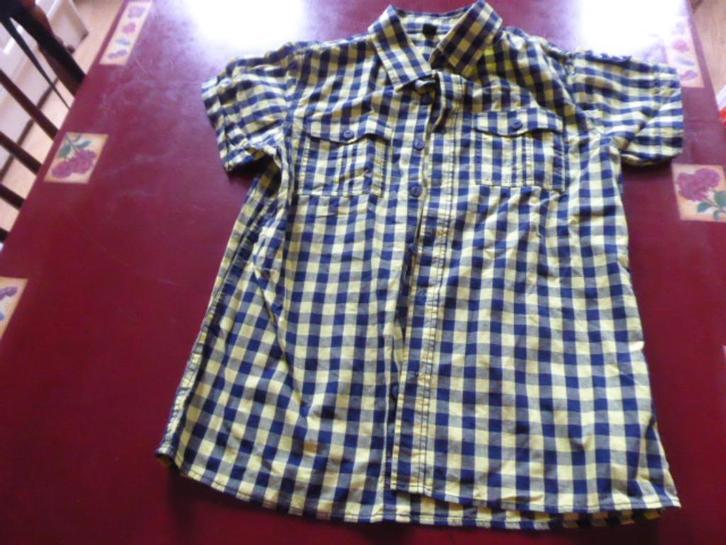 geel/zwart geblokt overhemd Soho mt 164, Kinderen en Baby's, Kinderkleding | Maat 164, Gebruikt, Jongen, Overhemd of Blouse, Ophalen of Verzenden