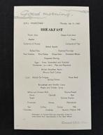 R.M.S. Mauretania, Breakfast Menukaart, Verzamelen, Scheepvaart, Ophalen of Verzenden, Motorboot