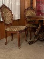 Barok  louis x Eethoek -eetkamerstoelen eettafel tafel, Gebruikt, Bruin, Verzenden, Vier