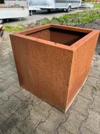 Nieuw! Moet weg!! 60x60x60 (cm) bloembakken cortenstaal, Ophalen, Zo goed als nieuw, Metaal, Tuin