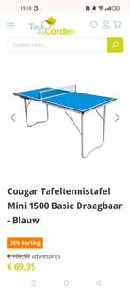 Tafeltennistafel Cougar te koop 40 euro, Ophalen, Nieuw