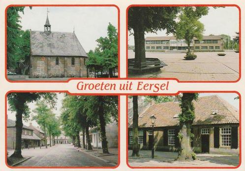 EERSEL Kerk Dorpsgezichten School Groeten, Verzamelen, Ansichtkaarten | Nederland, Gelopen, Noord-Brabant, 1980 tot heden, Verzenden