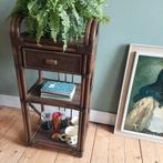 Lucky Vintage Rotan bijzettafel / kastje, Huis en Inrichting, Kasten | Dressoirs, Ophalen, Minder dan 50 cm, ., Bohemian