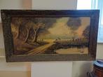 Schilderij: Boslandschap met herten, Ophalen of Verzenden