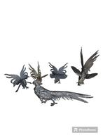 Set of 4 Hanen en Faisant - Verzilverd, Ophalen of Verzenden, Zo goed als nieuw, Dier