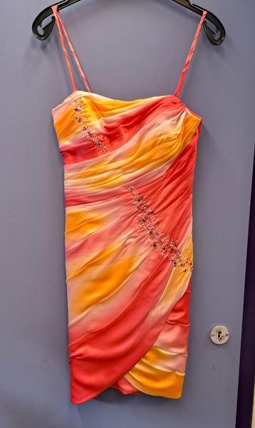 Cocktailjurk van BDBA Sunset Glamour 100% zijde mt XS 49896 beschikbaar voor biedingen