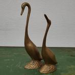 Vintage messing beeld Zwanen of ganzen, Rosenthal Netter, Verzamelen, Beelden en Beeldjes, Ophalen of Verzenden, Gebruikt, Dier