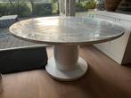 Ronde/ovale eettafel uitschuifbaar 140/190cm, Ophalen, 100 tot 150 cm, Rond, Zo goed als nieuw