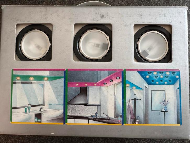 3 Halogeen Inbouwspotjes, Huis en Inrichting, Lampen | Hanglampen, Nieuw, Minder dan 50 cm, Metaal, Ophalen of Verzenden