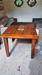 rechthoekige houten eettafel, Ophalen, Gebruikt, 100 tot 150 cm, 50 tot 100 cm