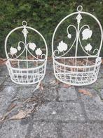 Set van twee Brocante Muur Plantenbakken Bloembakken Rekjes, Tuin en Terras, Bloembakken en Plantenbakken, Ophalen of Verzenden