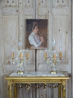 Franse girandoles met 3 lichtpunten, Antiek en Kunst, Antiek | Woonaccessoires, Ophalen of Verzenden