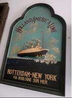 Holland america line antiek groot houten bord 3 d, Ophalen, Zo goed als nieuw, Motorboot, Overige typen