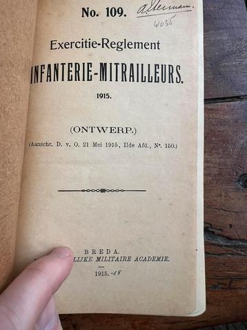 Nederlands mobilisatie voorschrift Schwarzlose MG08/15 1915 beschikbaar voor biedingen
