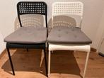 Eetkamerstoel 'Adde' (IKEA) zwart en wit, Huis en Inrichting, Stoelen, Ophalen, Overige materialen, Twee, Zwart