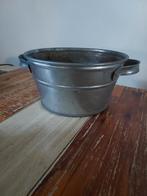 Zinken Bloempot met Handvatten, Tuin en Terras, Gebruikt, Verzenden, Tuin, Rond
