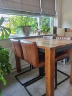 Eettafel (bartafel) en stoelen, Huis en Inrichting, Tafels | Eettafels, 50 tot 100 cm, 100 tot 150 cm, Gebruikt, Rechthoekig