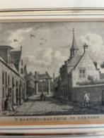 Gravure 't Martini-Gasthuis Utrecht, Ingelijst, Antiek en Kunst, Kunst | Etsen en Gravures, Ophalen of Verzenden