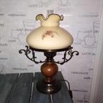 Tafellamp met mooie kap model olielamp, Huis en Inrichting, Ophalen, Gebruikt, Minder dan 50 cm