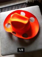 Dames hoed oranje stof, Kleding | Dames, Hoeden en Petten, Ophalen of Verzenden, Zo goed als nieuw, One size fits all, Hoed