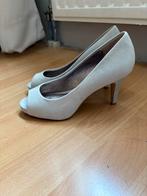 Manfield mooie beige leren peeptoes pumps mt 38 NIEUW, Pumps, Beige, Nieuw, Ophalen of Verzenden
