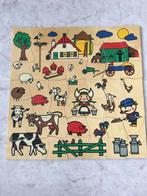 Vintage Rolf houten vloerpuzzel "boerderij", in houten kist, Kinderen en Baby's, Speelgoed | Kinderpuzzels, 10 tot 50 stukjes