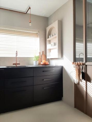 Kungsbacka zwarte fronten voor IKEA Metod keuken - afbeelding 2