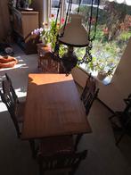 Eet tafel met 4 stoelen en kleed, Huis en Inrichting, Tafels | Eettafels, Ophalen, 50 tot 100 cm, Zo goed als nieuw, Vijf personen of meer