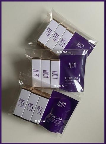 Alien eau de parfum + badlijn samples proefjes testers beschikbaar voor biedingen