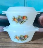 Vintage jaren 70 glazen schalen set van 2, Huis en Inrichting, Keuken | Servies, Verzenden, Overige stijlen, Glas, Schaal of Schalen
