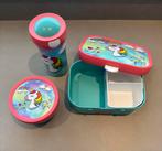 Mepal Unicorn eenhoorn lunchbox set snackbakje beker school, Ophalen of Verzenden, Zo goed als nieuw