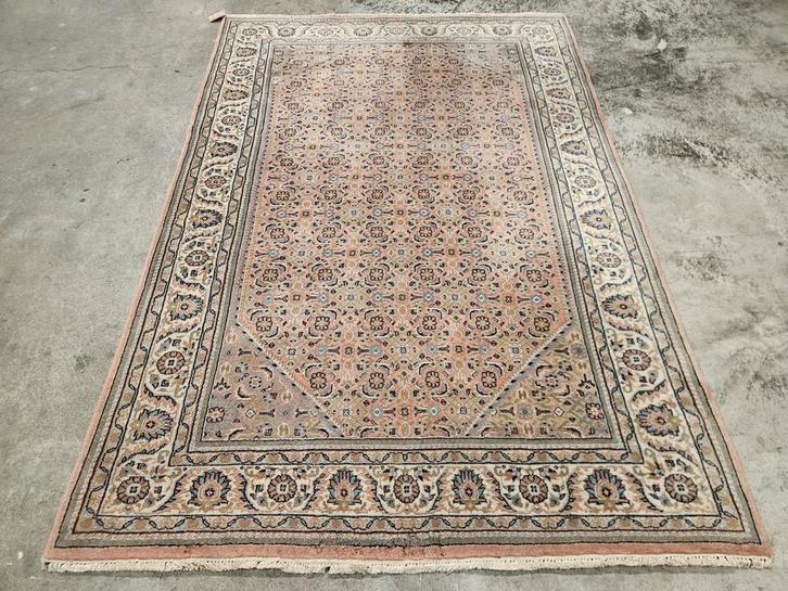 Handgeknoopt Persian wol Herati tapijt pink floral 162x241cm, Huis en Inrichting, Stoffering | Tapijten en Kleden, Gebruikt, 150 tot 200 cm