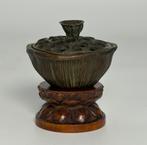 Bronzen wierookbrander inclusief sokkel., Ophalen of Verzenden