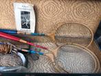 Collectes item badmintonrackets Vintage in mooie koffer, Antiek en Kunst, Ophalen of Verzenden