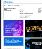 Weekend Parkeerticket  Bospop, Tickets en Kaartjes, Eén persoon