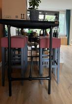 Bartafel stijgerhout zwart, Huis en Inrichting, Ophalen, Zo goed als nieuw