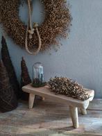 Teakhouten decoratie bankje vensterbank, Huis en Inrichting, Ophalen of Verzenden, Nieuw