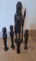 5 Mooie Afrikaanse houtsnijwerk beelden, Ophalen of Verzenden